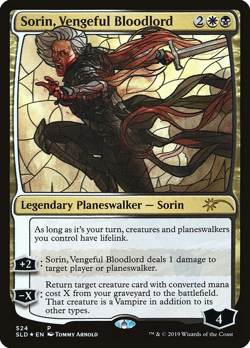 【Foil】【EN】復讐に燃えた血王、ソリン/Sorin, Vengeful Bloodlord [SLD] 金R No.524