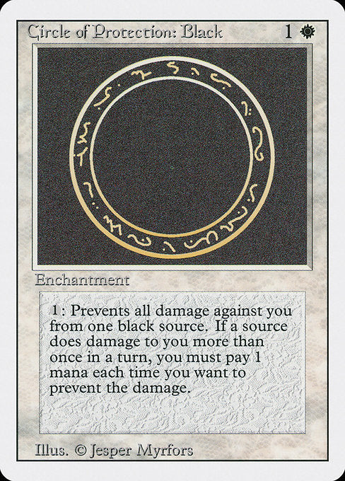 【EN】黒の防御円/Circle of Protection: Black [3ED] 白C No.9