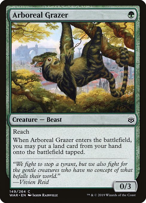 【EN】樹上の草食獣/Arboreal Grazer [WAR] 緑C No.149