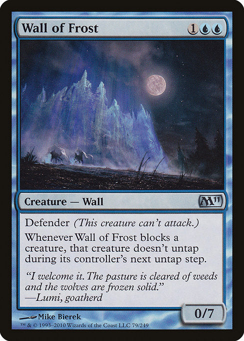 【Foil】【EN】霜の壁/Wall of Frost [M11] 青U No.79