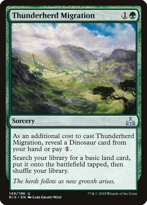 【Foil】【EN】雷群れの渡り/Thunderherd Migration [RIX] 緑U No.149