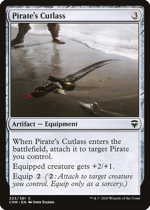 【Foil】【EN】海賊のカットラス/Pirate's Cutlass [CMR] 茶C No.333