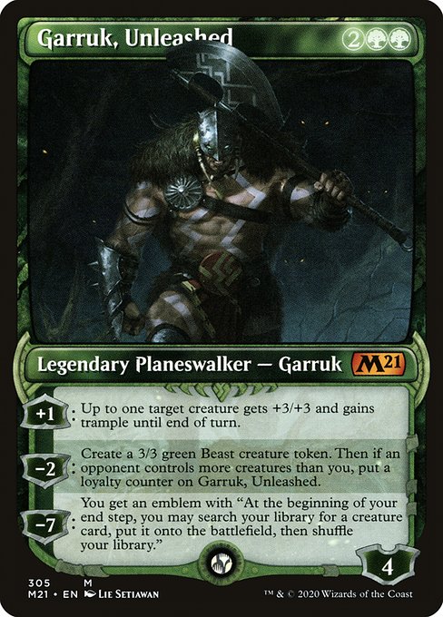 【Foil】【EN】解き放たれた者、ガラク/Garruk, Unleashed [M21] 緑M No.305