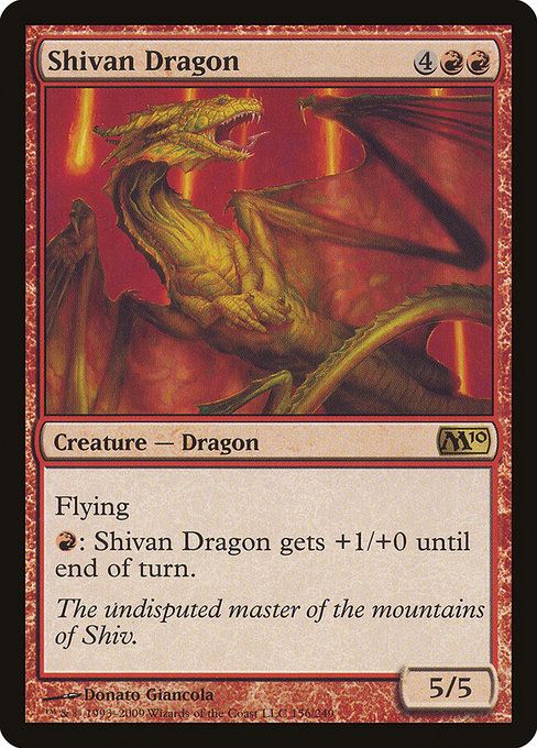 【Foil】【EN】シヴ山のドラゴン/Shivan Dragon [M10] 赤R No.156