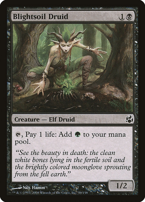 【Foil】【EN】病み土のドルイド/Blightsoil Druid [MOR] 黒C No.59