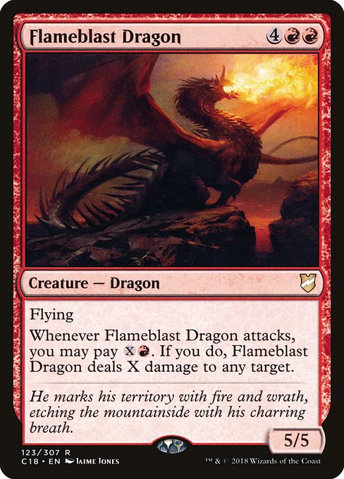 【EN】炎破のドラゴン/Flameblast Dragon [C18] 赤R No.123