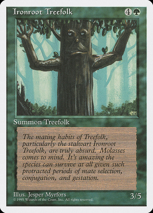 【EN】鉄の根の樹人族/Ironroot Treefolk [4ED] 緑C No.253