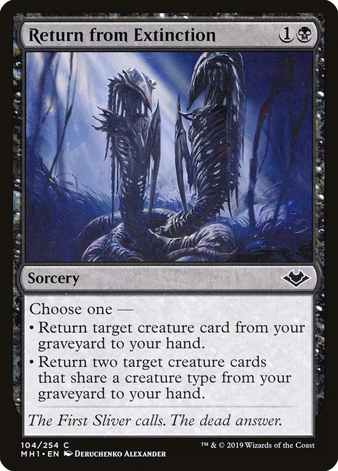 【Foil】【EN】絶滅からの帰還/Return from Extinction [MH1] 黒C No.104