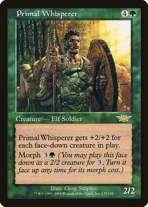 【Foil】【EN】原初を囁く者/Primal Whisperer [LGN] 緑R No.135