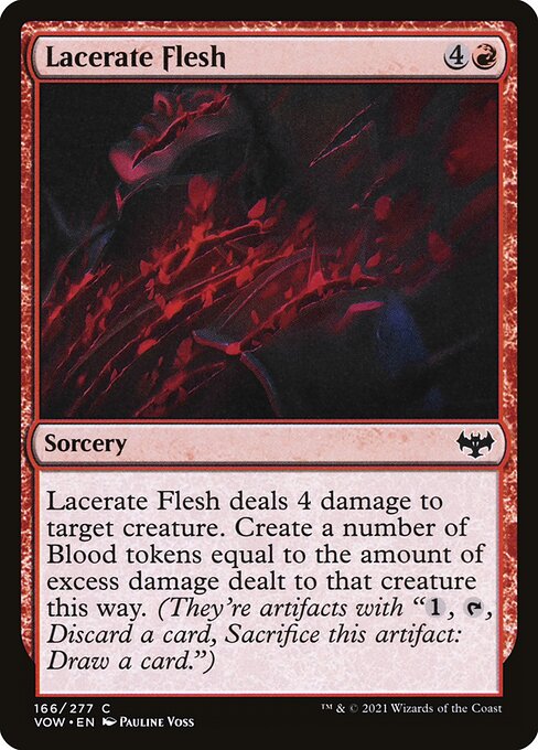 【Foil】【EN】肉体の裂傷/Lacerate Flesh [VOW] 赤C No.166