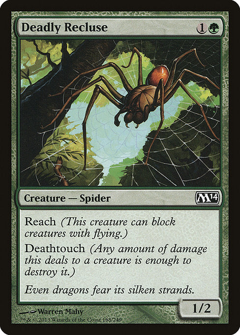 【Foil】【EN】命取りの出家蜘蛛/Deadly Recluse [M14] 緑C No.168