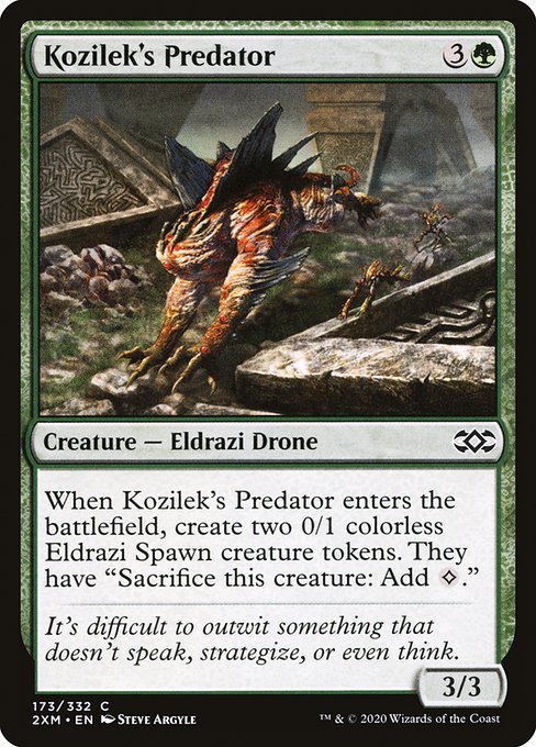 【EN】コジレックの捕食者/Kozilek's Predator [2XM] 緑C No.173