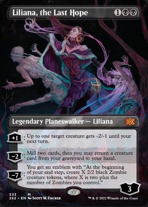 【Foil】【EN】最後の望み、リリアナ/Liliana, the Last Hope [2X2] 黒M No.333