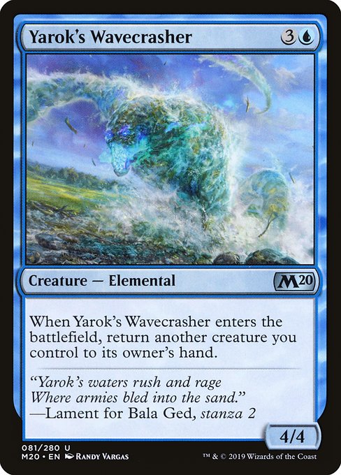 【EN】ヤロクの波壊し/Yarok's Wavecrasher [M20] 青U No.81
