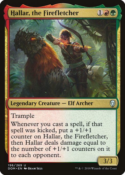 【Foil】【EN】炎矢師、ハラー/Hallar, the Firefletcher [DOM] 金U No.196