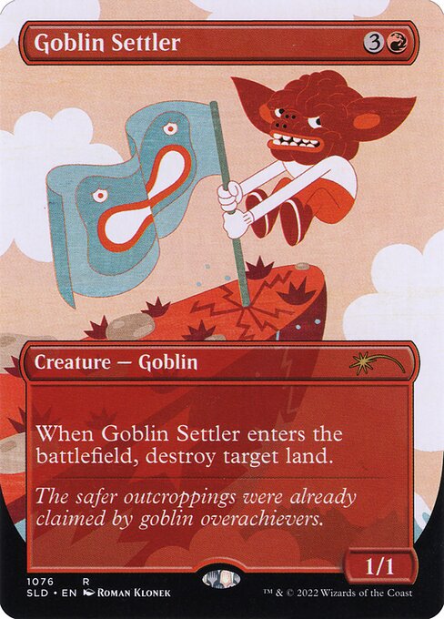 【フルアート】【EN】Goblin Settler [SLD] 赤R No.1076