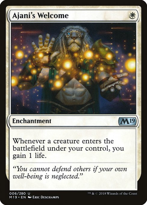 【Foil】【EN】アジャニの歓迎/Ajani's Welcome [M19] 白U No.6