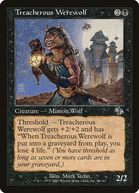【Foil】【EN】不実な人狼/Treacherous Werewolf [JUD] 黒C No.76