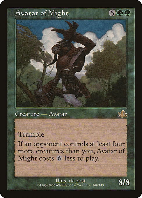 【Foil】【EN】力の化身/Avatar of Might [PCY] 緑R No.109