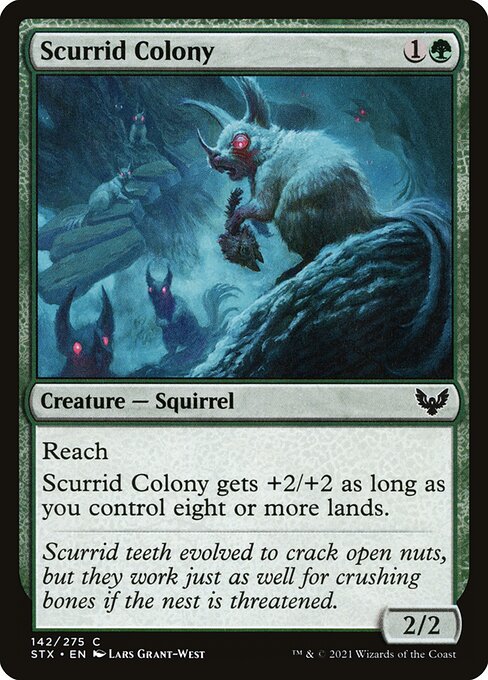 【Foil】【EN】スカーリドの群棲/Scurrid Colony [STX] 緑C No.142