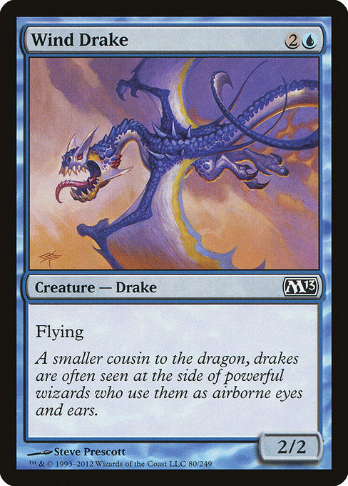 【Foil】【EN】風のドレイク/Wind Drake [M13] 青C No.80
