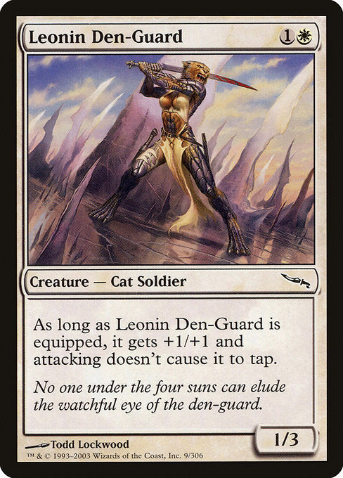 【EN】レオニンの居衛/Leonin Den-Guard [MRD] 白C No.9