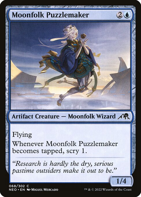 【Foil】【EN】ムーンフォークの謎掛け師/Moonfolk Puzzlemaker [NEO] 茶C No.68