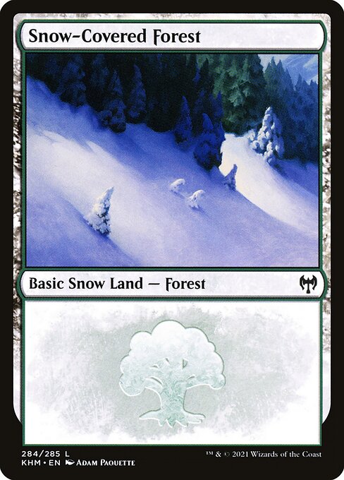 【Foil】【EN】冠雪の森/Snow-Covered Forest [KHM] 無C No.284