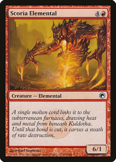 【Foil】【EN】岩滓の精霊/Scoria Elemental [SOM] 赤C No.102