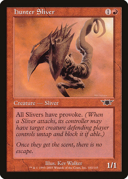【Foil】【EN】狩人スリヴァー/Hunter Sliver [LGN] 赤C No.102