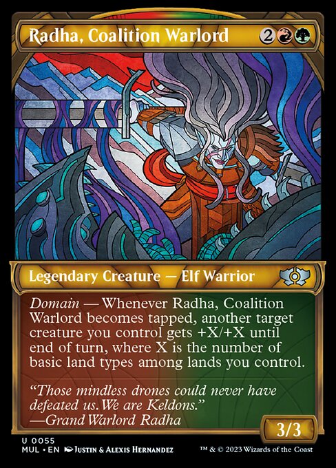【Foil】【EN】連合の大将軍、ラーダ/Radha, Coalition Warlord [MUL] 金U No.55
