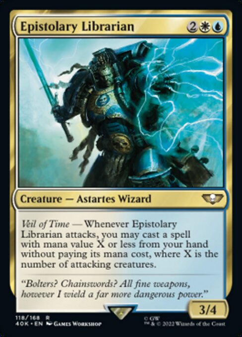 【Foil】【EN】Epistolary Librarian [40K] 金R No.118★