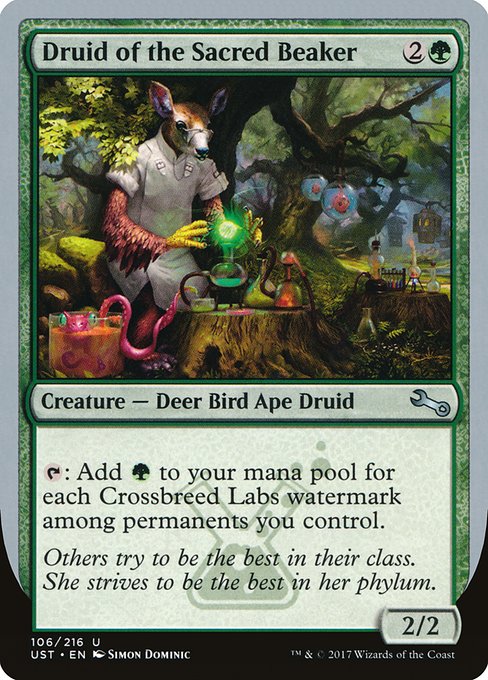 【Foil】【EN】Druid of the Sacred Beaker [UST] 緑U No.106