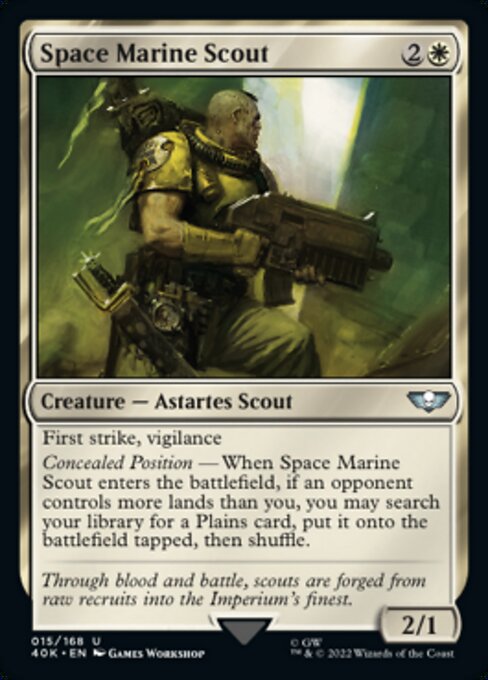 【Foil】【EN】Space Marine Scout [40K] 白U No.15★