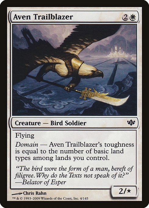 【Foil】【EN】エイヴンの先駆者/Aven Trailblazer [CON] 白C No.4