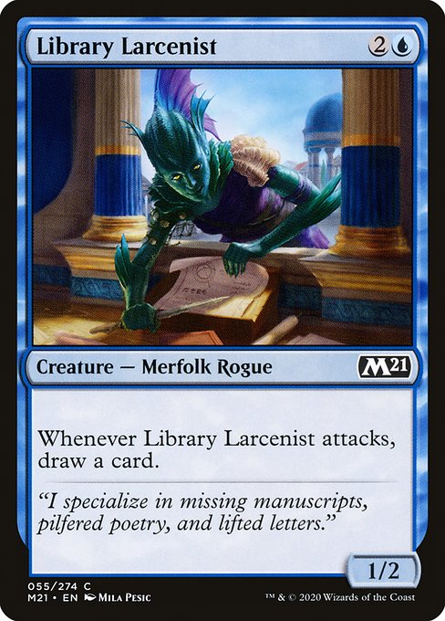【Foil】【EN】書庫泥棒/Library Larcenist [M21] 青C No.55