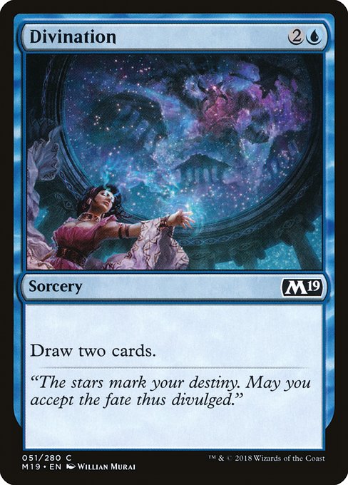 【Foil】【EN】予言/Divination [M19] 青C No.51