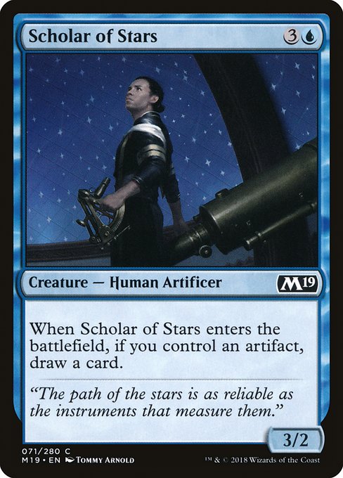 【Foil】【EN】星学者/Scholar of Stars [M19] 青C No.71