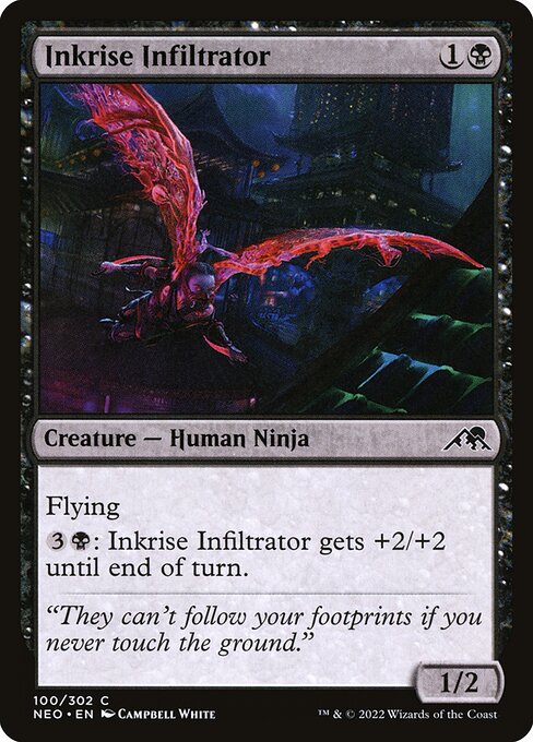 【Foil】【EN】墨昇の潜入者/Inkrise Infiltrator [NEO] 黒C No.100