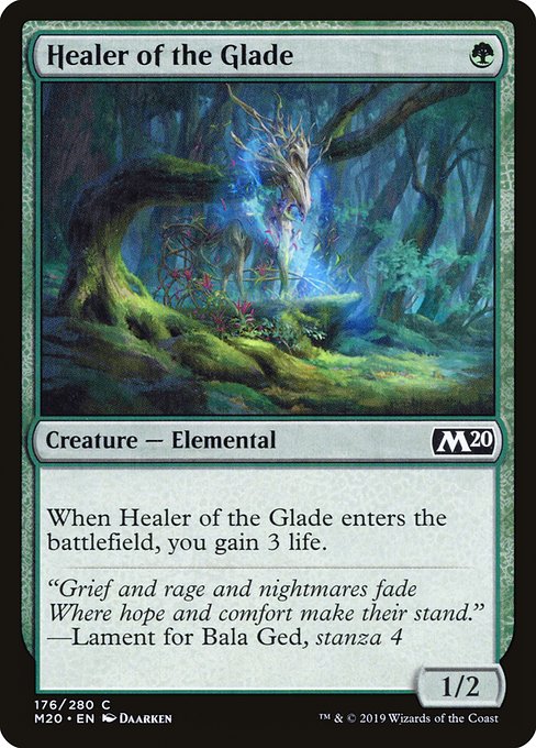 【EN】林間の癒し手/Healer of the Glade [M20] 緑C No.176