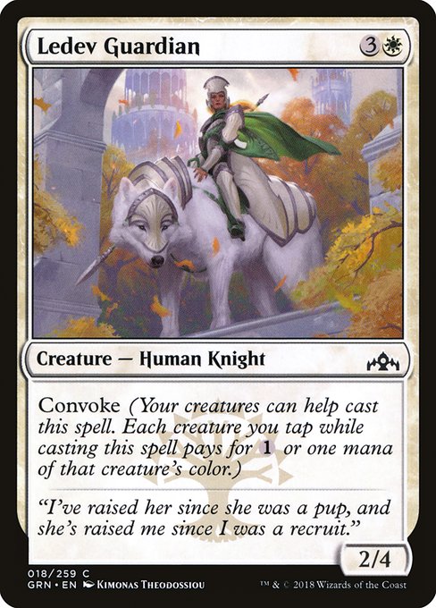 【Foil】【EN】レーデヴの守護者/Ledev Guardian [GRN] 白C No.18