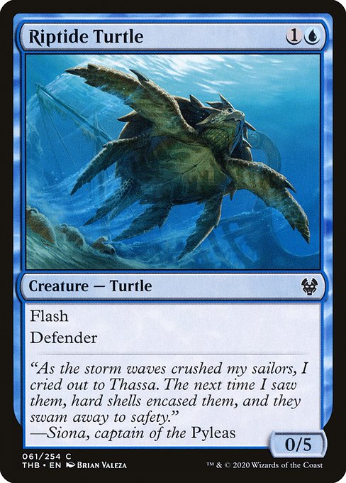 【Foil】【EN】激浪の亀/Riptide Turtle [THB] 青C No.61