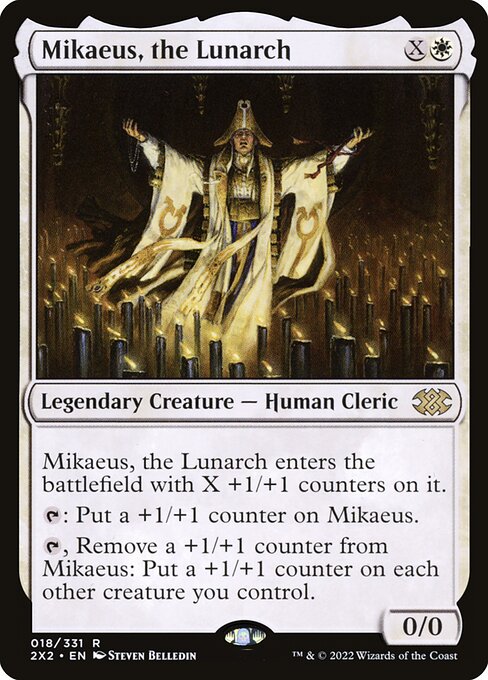 【Foil】【EN】月皇ミケウス/Mikaeus, the Lunarch [2X2] 白R No.18