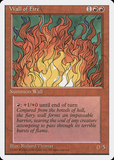 【EN】炎の壁/Wall of Fire [4ED] 赤U No.230