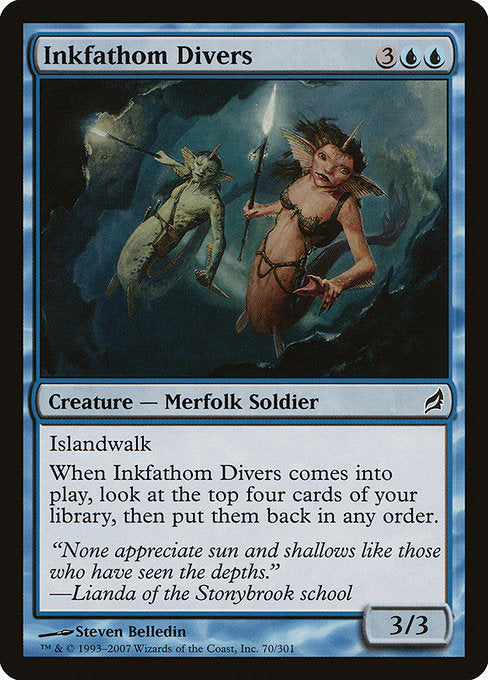 【Foil】【EN】墨深みの潜り手/Inkfathom Divers [LRW] 青C No.70