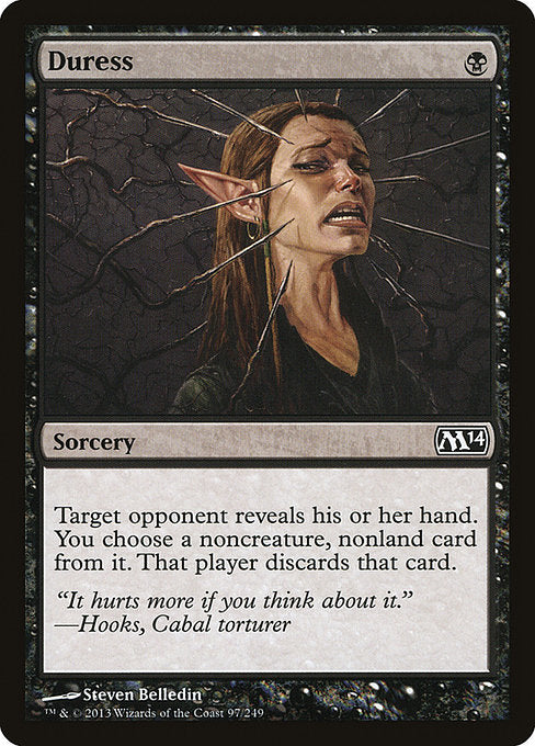 【Foil】【EN】強迫/Duress [M14] 黒C No.97