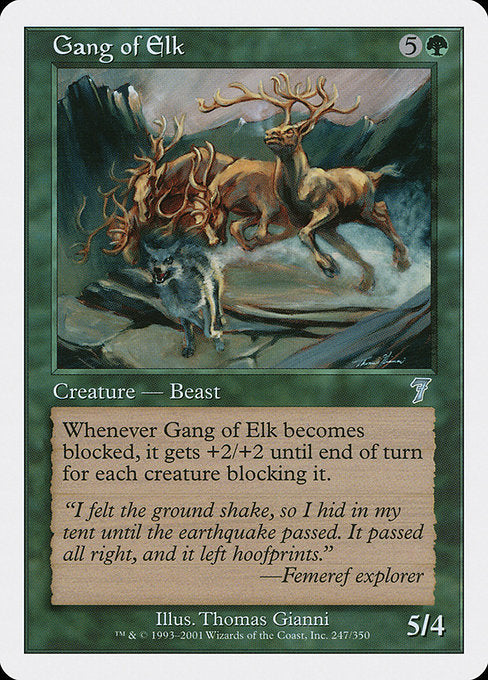 【EN】大鹿の一団/Gang of Elk [7ED] 緑U No.247