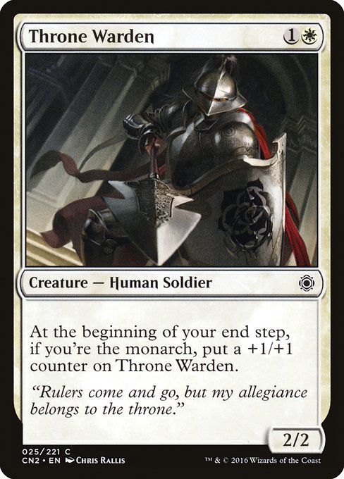 【Foil】【EN】玉座警備兵/Throne Warden [CN2] 白C No.25