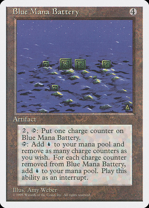 【EN】青の魔力貯蔵器/Blue Mana Battery [4ED] 茶R No.300