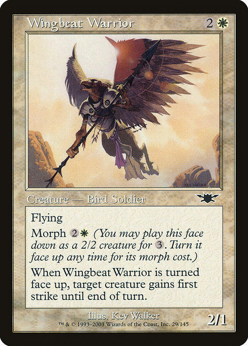 【Foil】【EN】羽ばたく戦士/Wingbeat Warrior [LGN] 白C No.29